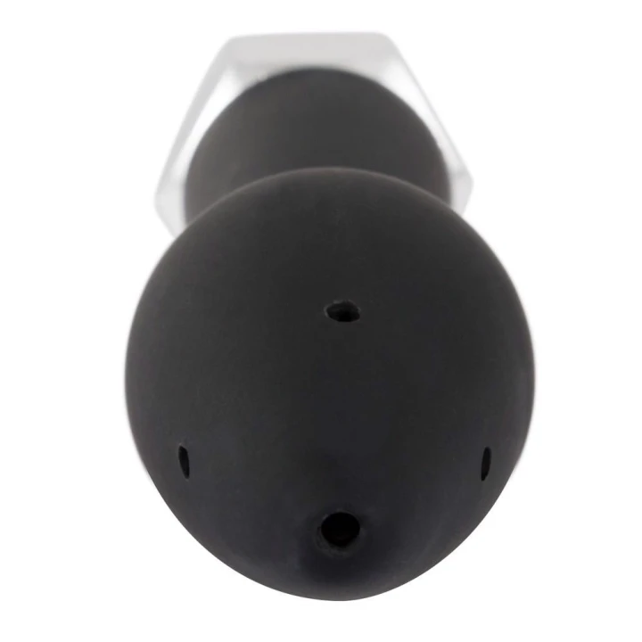 Douche analna BlackSilk z silikonem, długość 16 cm, średnica 3,5 cm, z 5 otworami