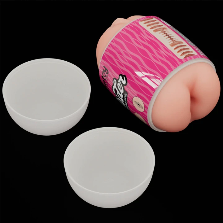 Masturbator dwustronny, TPE, 6,2x10,3 cm, naturalny kolor
