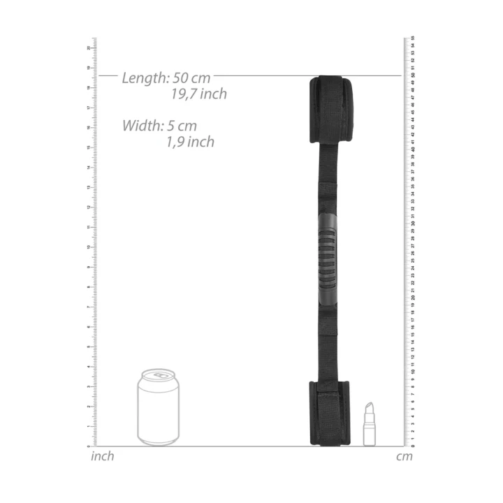 Kajdanki regulowane OUCH! z uchwytem, materiał: Plastik, Poliester, długość: 50 cm