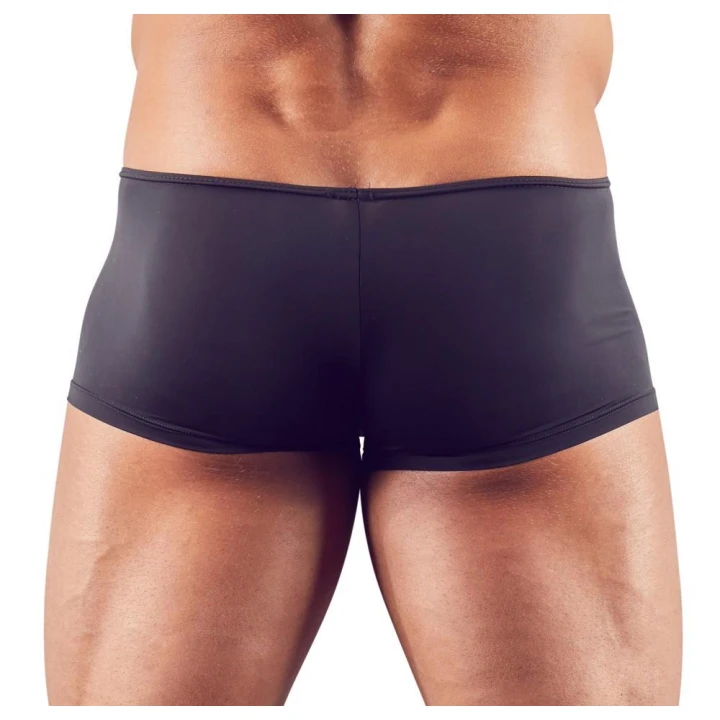 Spodnie męskie elastyczne z poliamidu, lekko przezroczyste, z torbą na zatrzaski