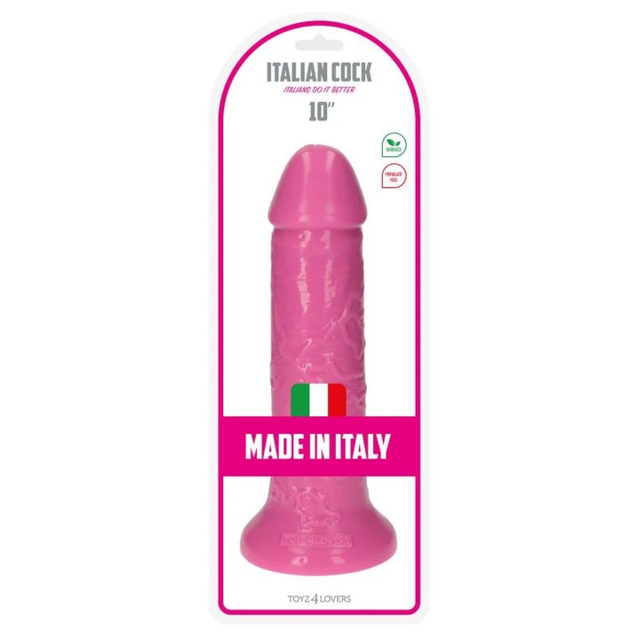 Dildo Sansone Pink - 25,5 cm długości, 8 cm średnicy, z przyssawką, wodoodporne