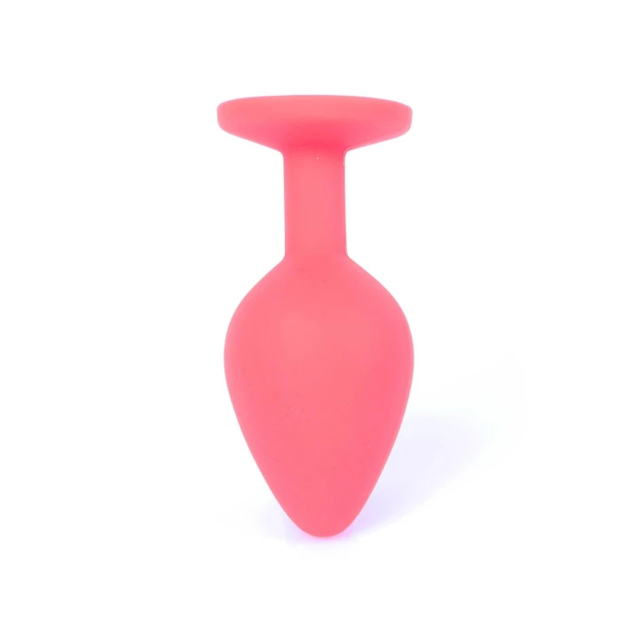 Korek analny Premium, silikonowy, średni, diamentowa podstawa, 8 cm długości