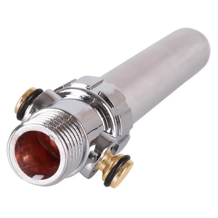 Natrysk analny Total Splash – Aluminium, długość 15,5 cm, 5 otworów, standardowy gwint