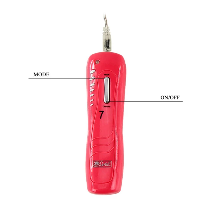 Wibrator motylkowy BAILE, 7 funkcji wibracji, materiał TPR ABS, strap-on