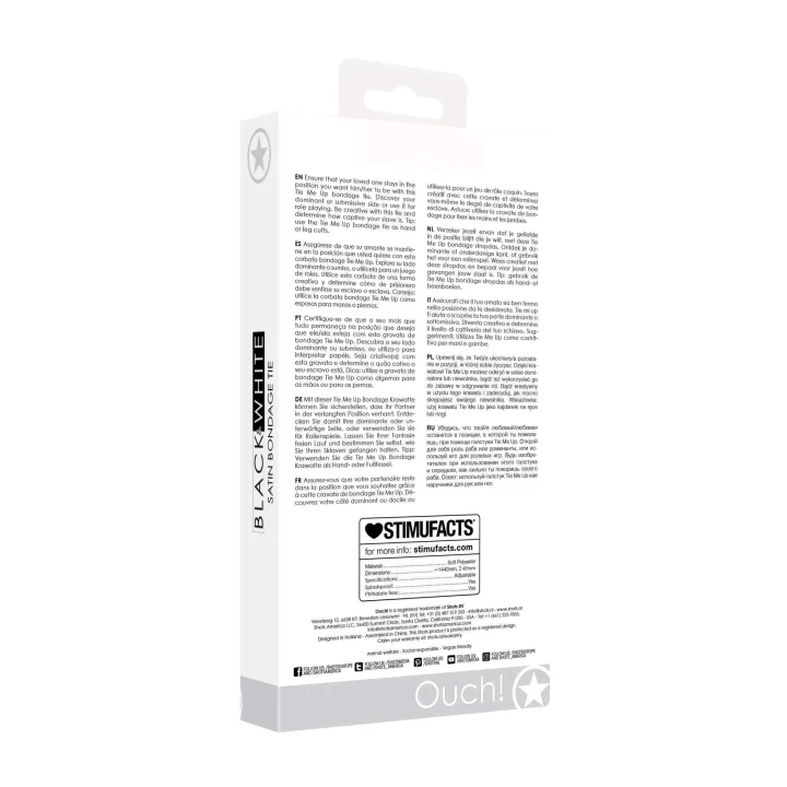 Związki Satynowe, Tie Me Up - 144 cm, Poliester, Do Zabaw w Odgrywanie Ról