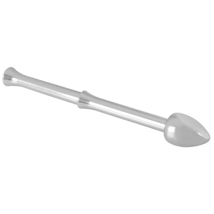 Stymulator analny Rebel z metalu, długość 26,5 cm, 10 trybów wibracji