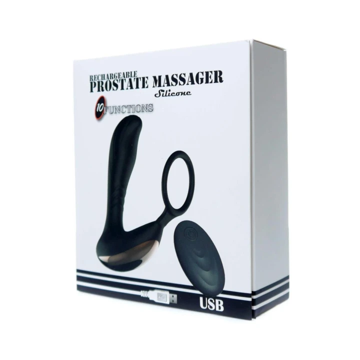 Masażer prostaty Stymulator-Pro z USB, 10 trybów, zdalne sterowanie, wodoodporny