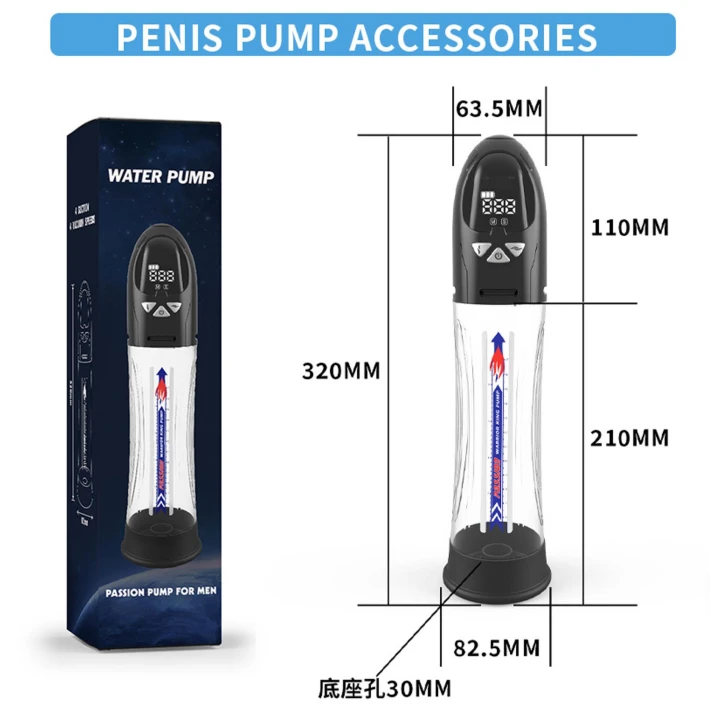 Pompka wodoodporna PASSION PUMP, automatyczna z LCD, 8 trybów działania