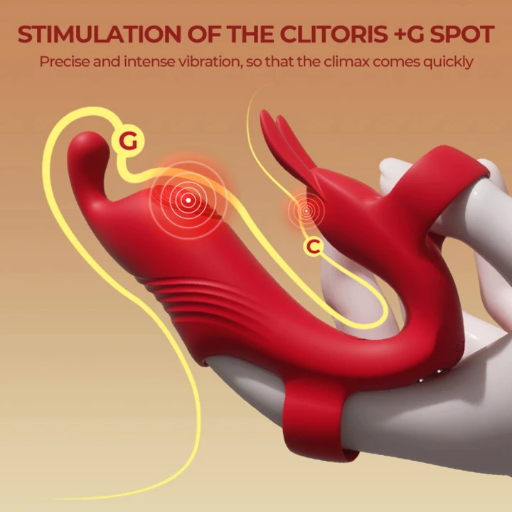 Masażer G-Spot Finger - Medyczny silikon, 10 trybów wibracji, wodoodporny, 20cm