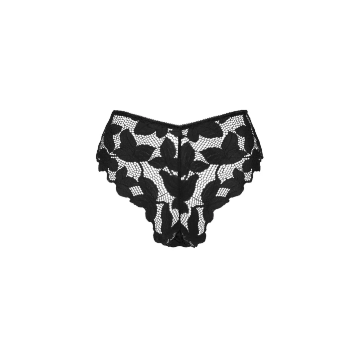 Figi koronkowe OBSESSIVE Editya XS/S, czarne, elastyczne, seksowny krój