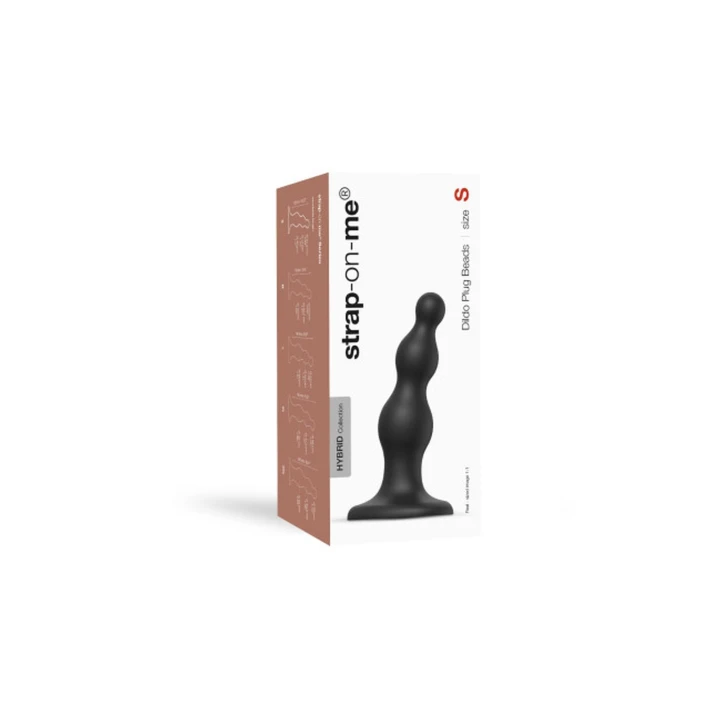 Dildo Plug Koraliki Black S - Elastyczny, Wodoodporny, Z Ergonomicznym Uchwytem