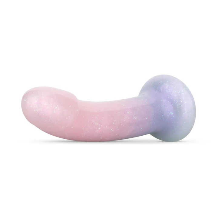 Dildo - Mermaid Ombre, Żelowe, 17 cm, Pastelowe Kolory, Brokatowe Detale