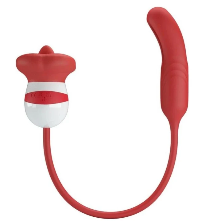 Stymulator Łechtaczki Romance - Alyss, Wibracje 5 Trybów, Silikon, Czerwony