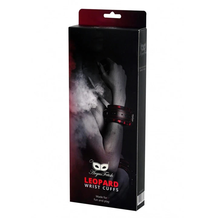 Kajdanki na nadgarstki - Czerwony Zamsz, Skóra Naturalna, Wytrzymałe Okucia Bezniklowe