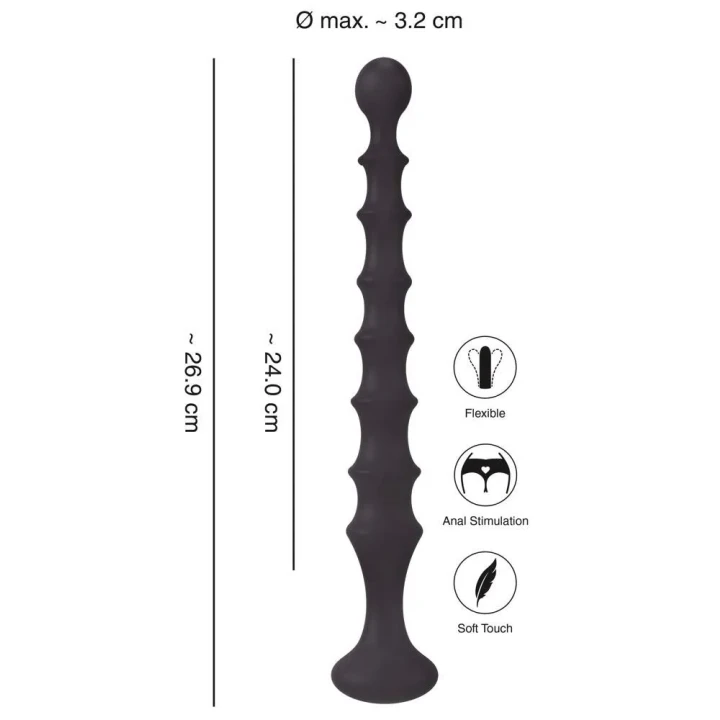 Dildo analne You2Toys Magic Anal Wand No.2 – silikon, rowkowana tekstura, 26,9 cm