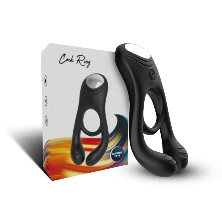 Pierścień wibracyjny Veyron Blac, Silikon, 9 trybów, 3 silniki, Wodoodporny