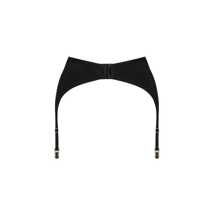 Pas do pończoch OBSESSIVE Nesari, XS/S, czarny, regulowane zapięcie, komfortowy materiał