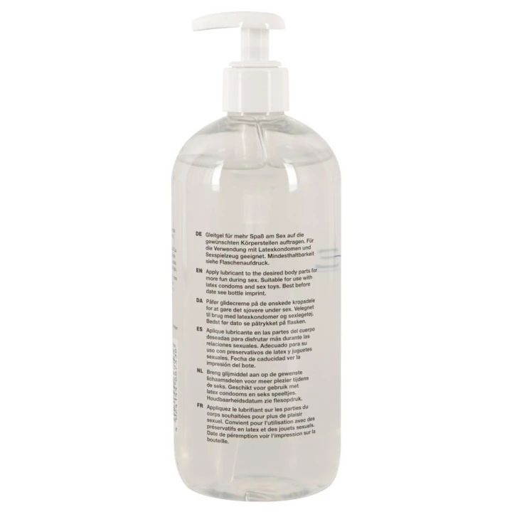 Lubrykant do zabawek erotycznych Just Glide, 500 ml, na bazie wody, gęsty, bezpieczny dla prezerwatyw