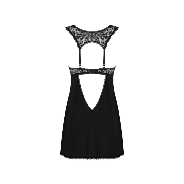 Koszulka babydoll Donna Dream, regulowane ramiączka, koronkowe wykończenia, M/L