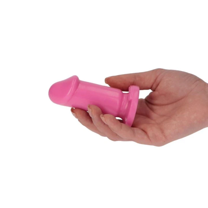 Dildo analny Mio - różowy, 8 cm, przyssawka, wodoodporny