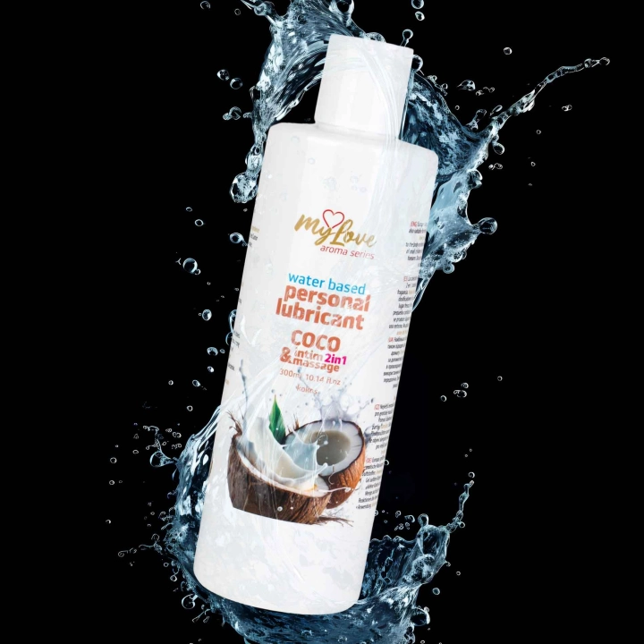 Preparat intymny i do masażu MyLove Aroma Series Kokos, wodny, 2w1, 300 ml