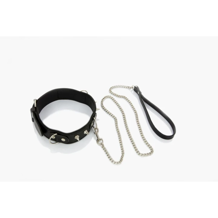 Wiązania męskie WHIPS, regulacja 42-50 cm, skóra bydlęca, smycz 120 cm