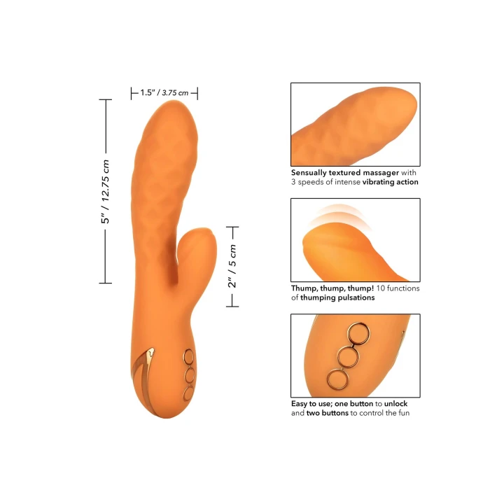 Masażer do ciała California Dreaming® Newport Beach Babe, silikon, wodoodporny, 3 prędkości