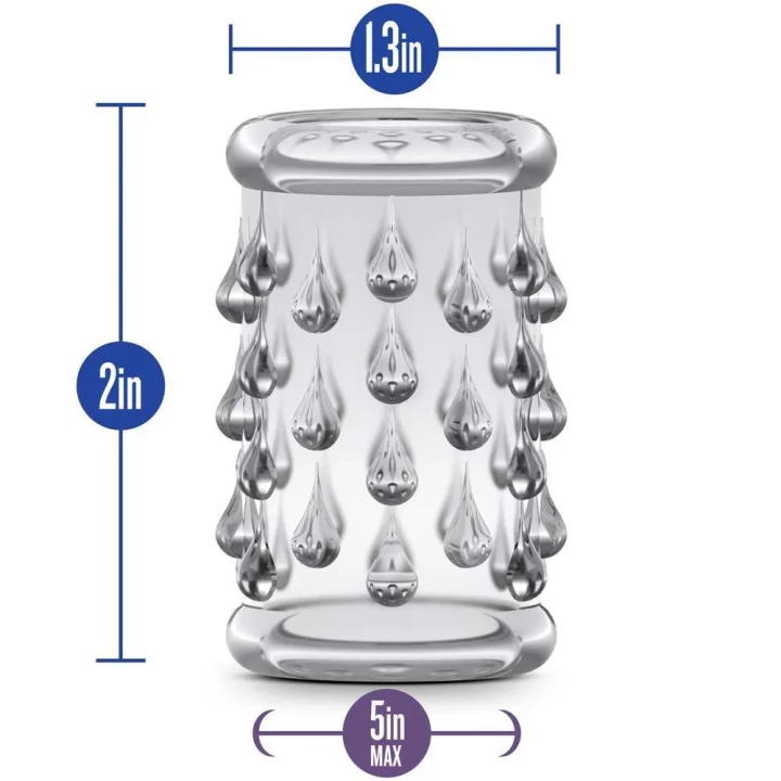 Rękaw wzmacniający do penisa TPE - przeźroczysty, 2,5 cm, uniwersalny rozmiar