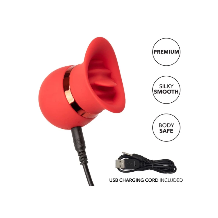 Masażer intymny French Kiss Sweet Talker, silikonowy, wodoodporny, 12 funkcji wibracji