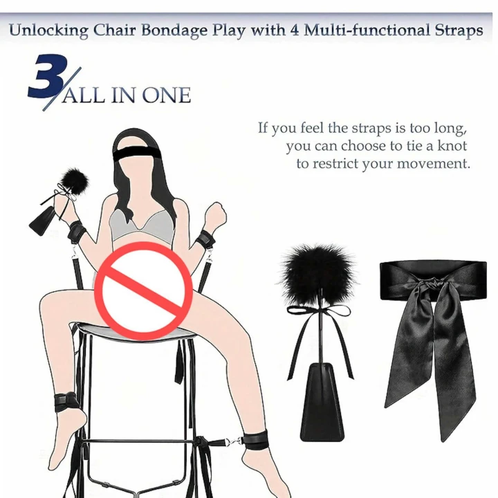 Zestaw do krępowania BDSM Fetish B-Series z pasami i kajdankami 2.0