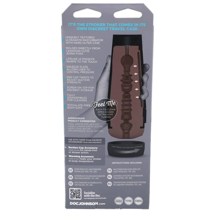 Masturbator ULTRASKYN Jenna Foxx z regulowaną płytką i realistycznym wnętrzem
