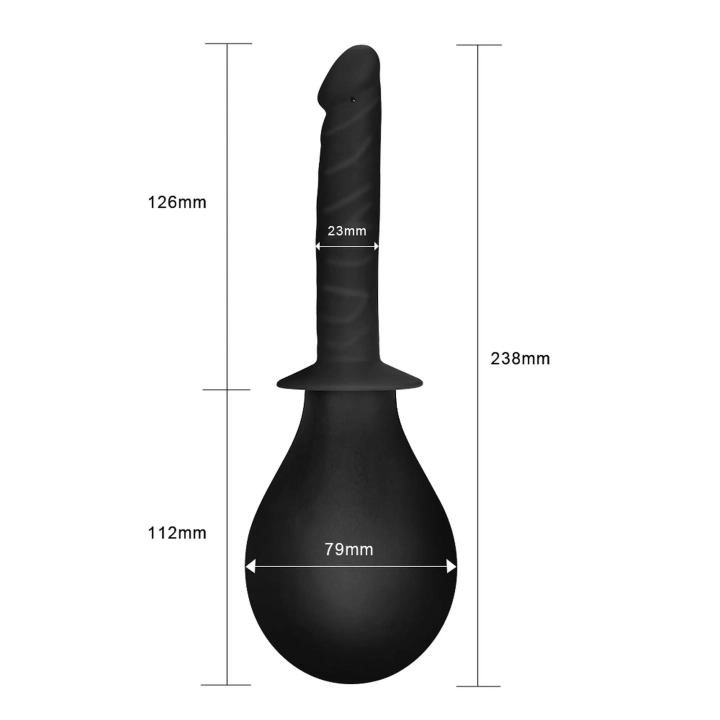 Douch analny Fetish Deluxe, silikonowy, 5 otworów natryskowych, antystatyczny