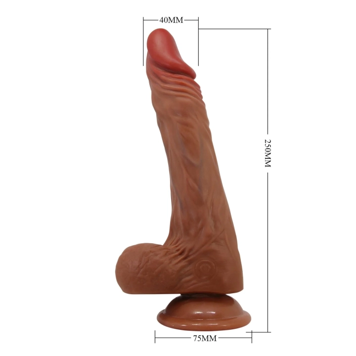 Wibrator realistyczny PRETTY LOVE Calisto, TPR, 5 funkcji wibracji, 5 rotacji