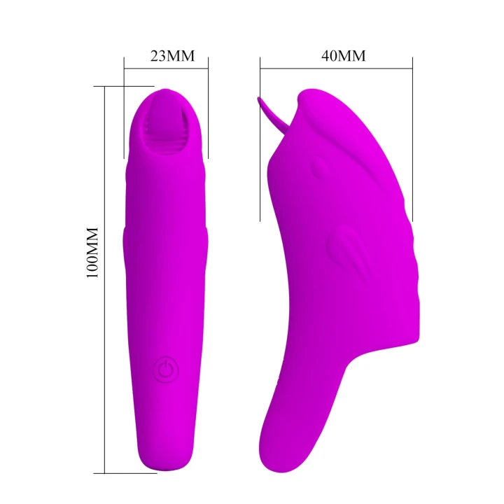 Wibrator na palec Pretty Love z silikonowym wykończeniem i 10 trybami wibracji