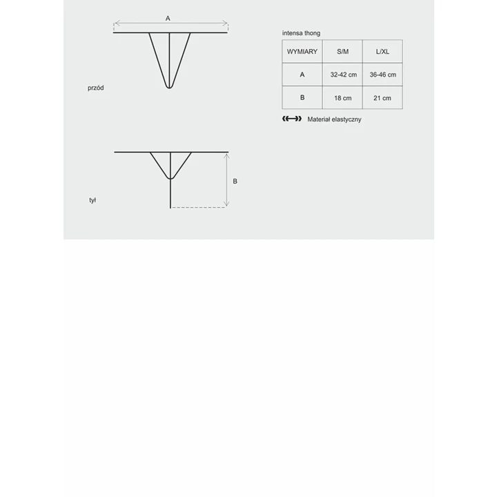 Stringi koronkowe OBSESSIVE Intensa S/M, kwiatowy wzór, miękki materiał, seksowny tył