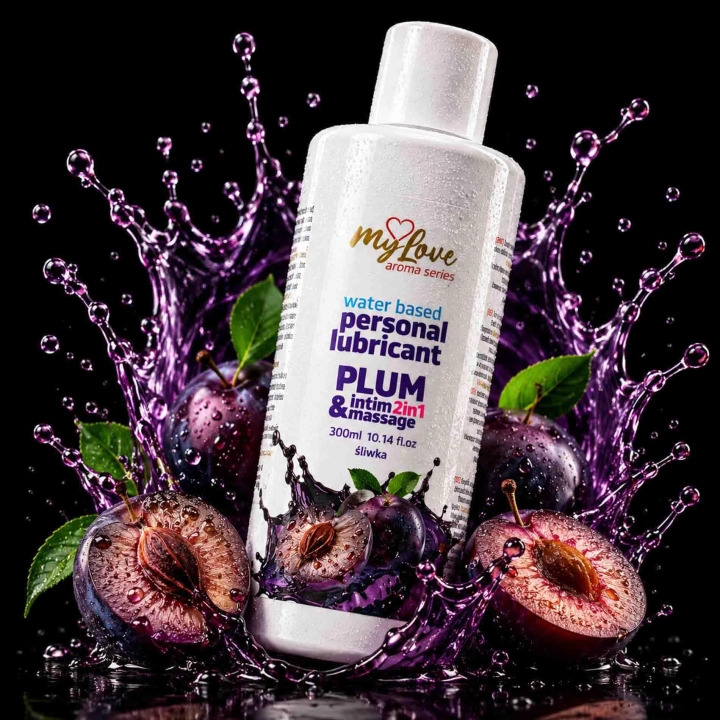 Preparat intymny i do masażu MyLove Aroma Series – wodny, śliwkowy, 300 ml