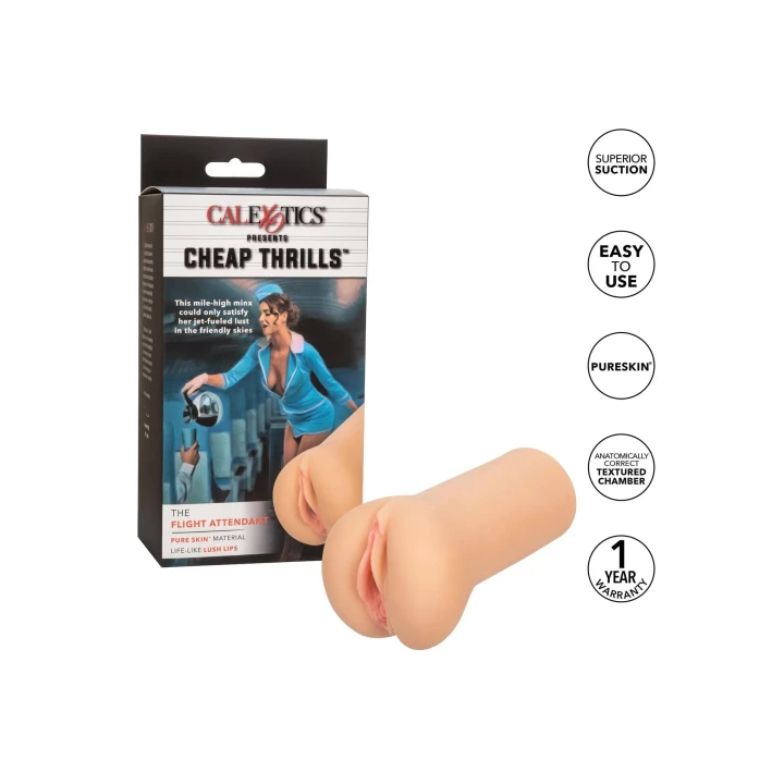 Stroker masturbacyjny Cheap Thrills Flight Attendant, TPE, 14 cm, wodoodporny
