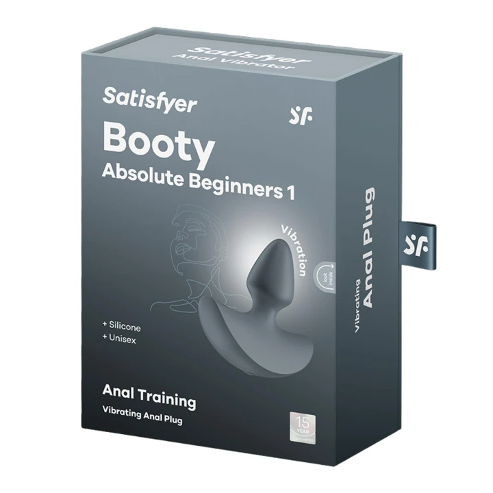 Korek analny wibrujący Satisfyer Booty, 12 programów, silikon medyczny, wodoodporny