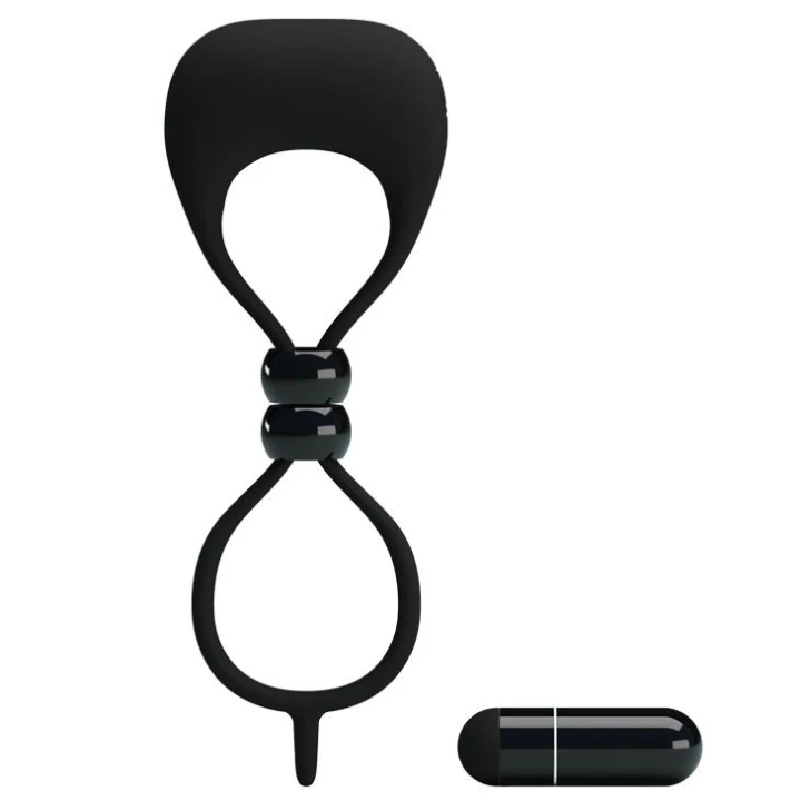 Pierścień wibracyjny PRETTY LOVE - SILIKON/ABS, 5 cm, intensywne stymulacje