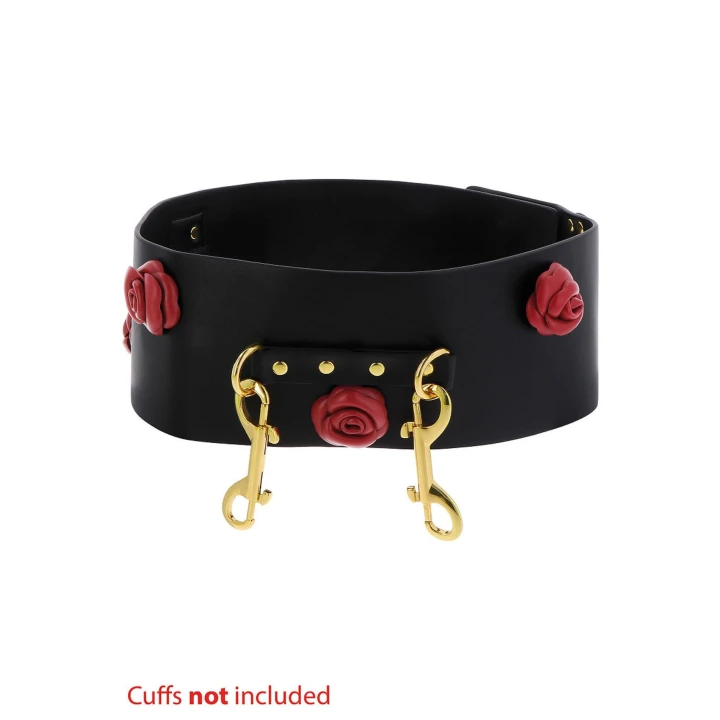 Pas bondage TABOOM Wild Roses, skórzane detale, zmysłowy, wszechstronny dodatek