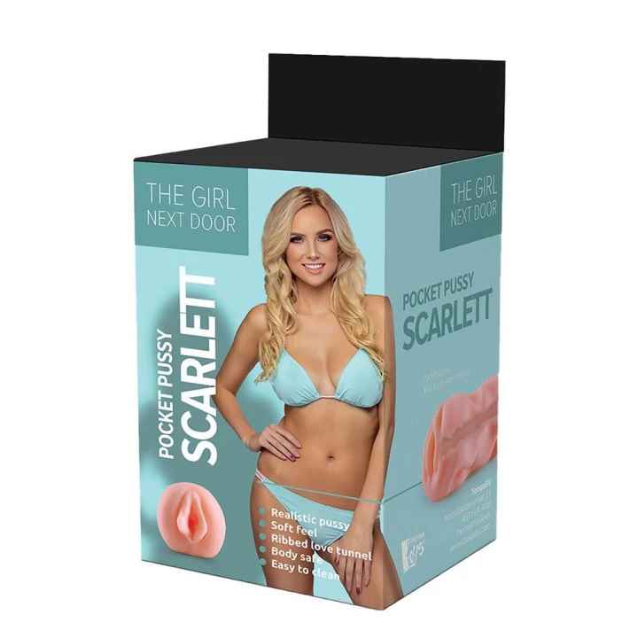 Masturbator TPE Scarlett, realistyczny, rozciągliwa wagina, bez ftalanów