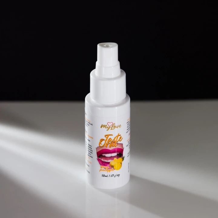 Spray do seksu oralnego MyLove Taste, ananasowy, 50 ml, lekkie aromatyzowanie.
