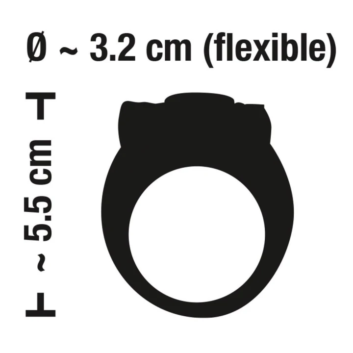 Pierścień wibracyjny do penisa Sweet Smile z silikonowym materiałem, średnica 3,2 cm