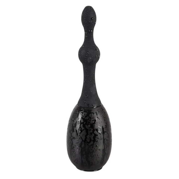 Prysznic analny Black Velvets – 23,5 cm, silikon z powłoką PU, 200 ml