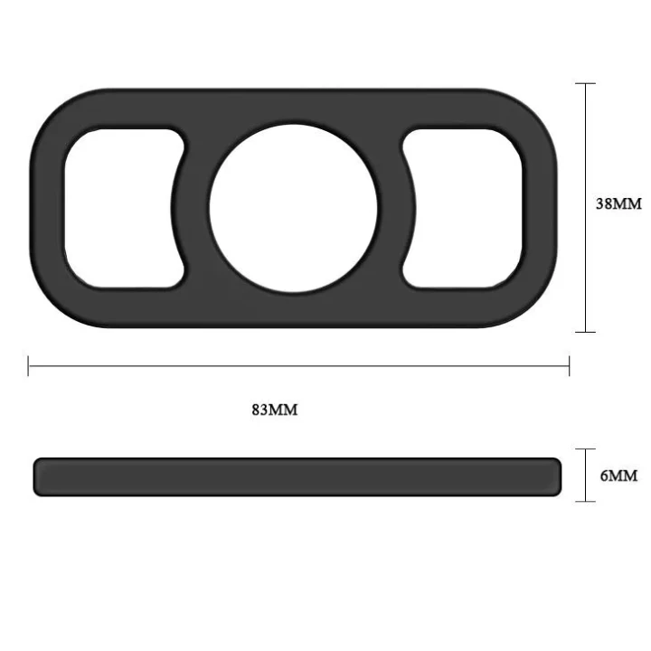 Pierścień erekcyjny BAILE BI-014361, silikonowy, wodoodporny, czarny