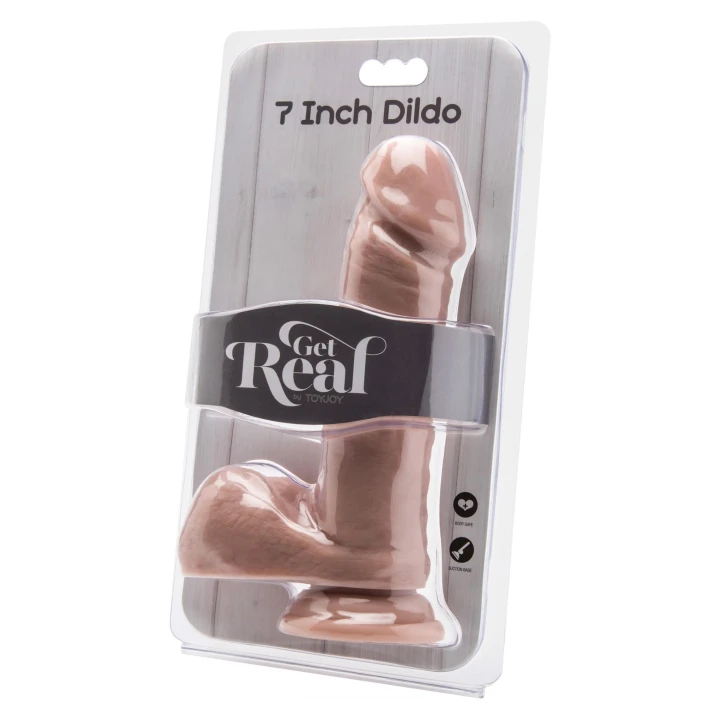 Dildo 7 cali TOYJOY, realistyczny, bezftalowy PVC, średnica 4.5 cm