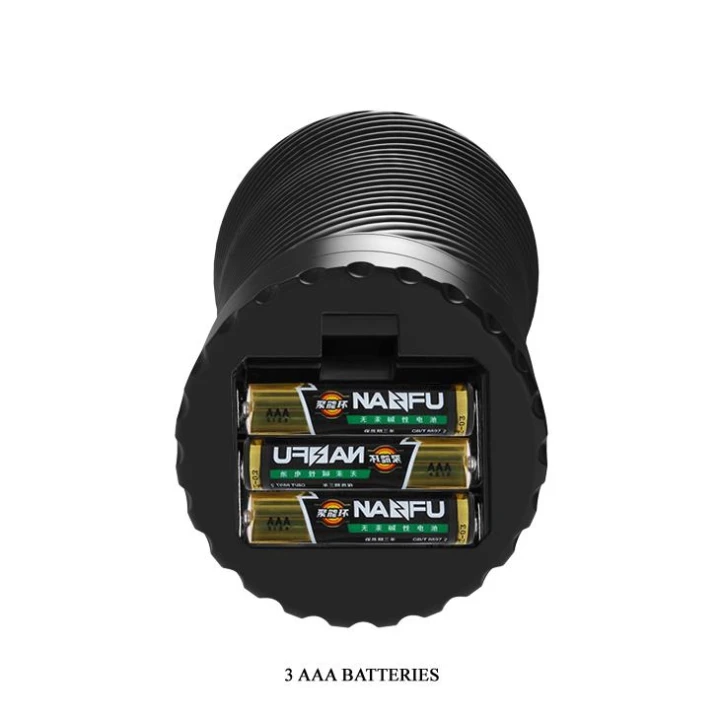 Masturbator analny BAILE - regulowane wibracje, materiał CyberSkin, łatwy w czyszczeniu