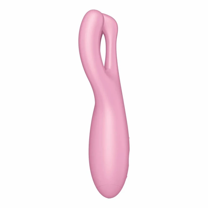 Wibrator lay-on Satisfyer Threesome 4, 12 programów, silikon medyczny, wodoodporny