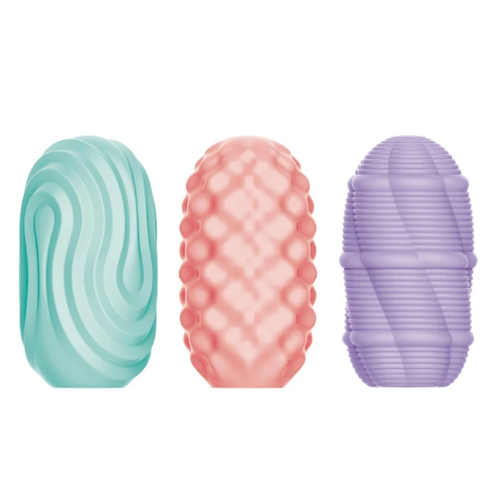 Masturbator TPR ABS CUPID X z 3 teksturami, 3 kolorami, rozciągliwy i dyskretny