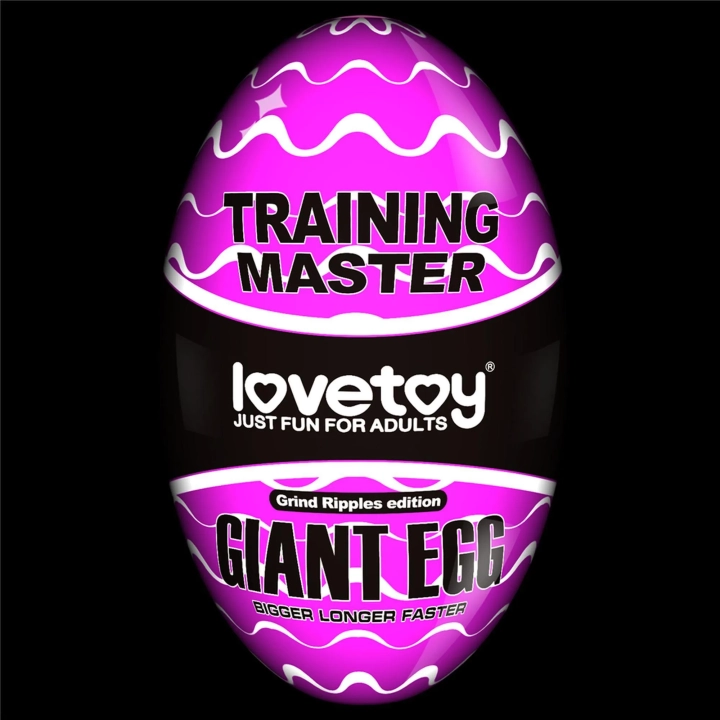 Masturbator męski Giant Egg Ripples - TPE, długość 13 cm, elastyczny rękaw